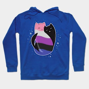 Genderfluid Cat LGBT Pride Flag Hoodie